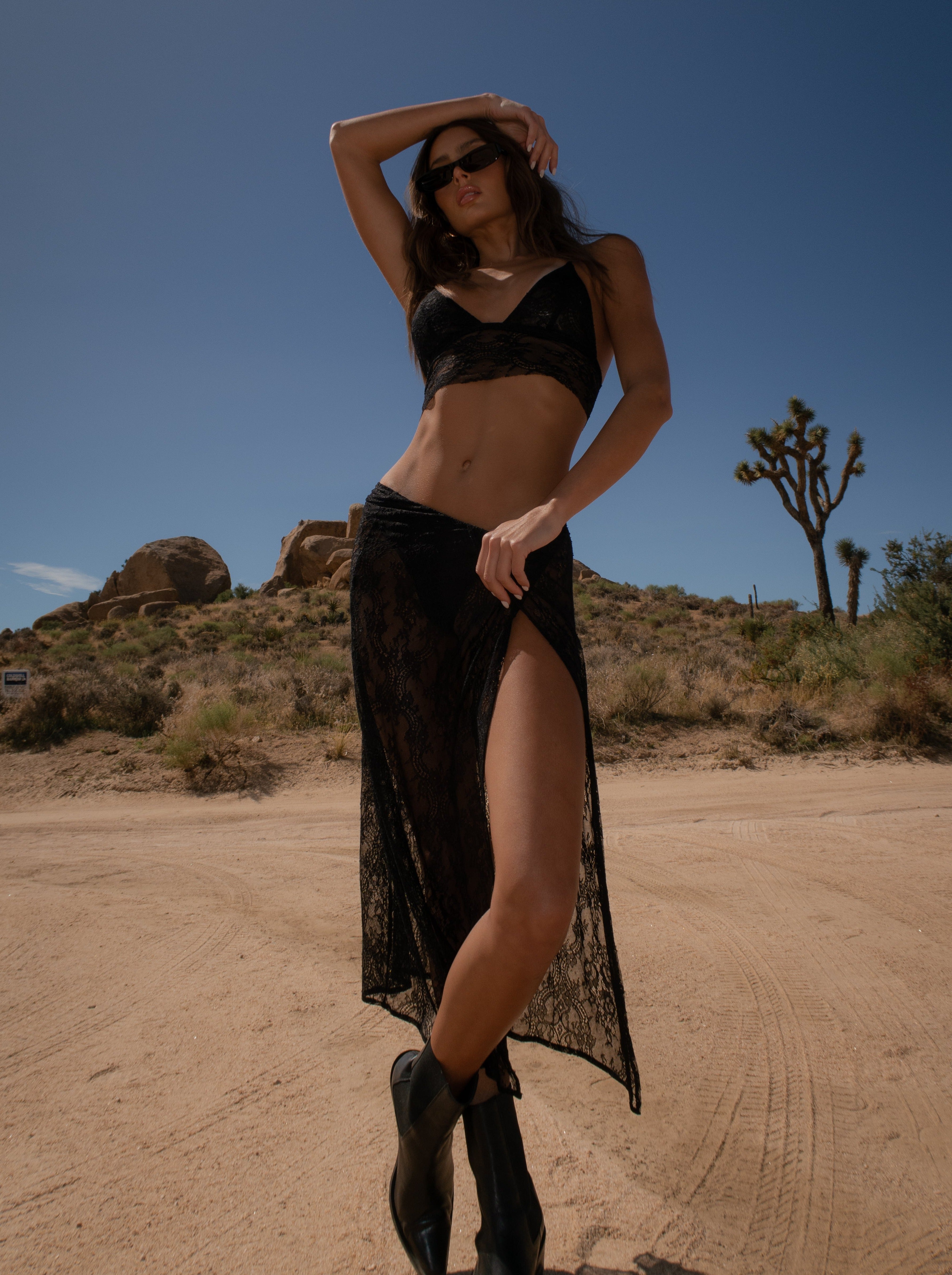 Bonnie Lace Midi Skirt