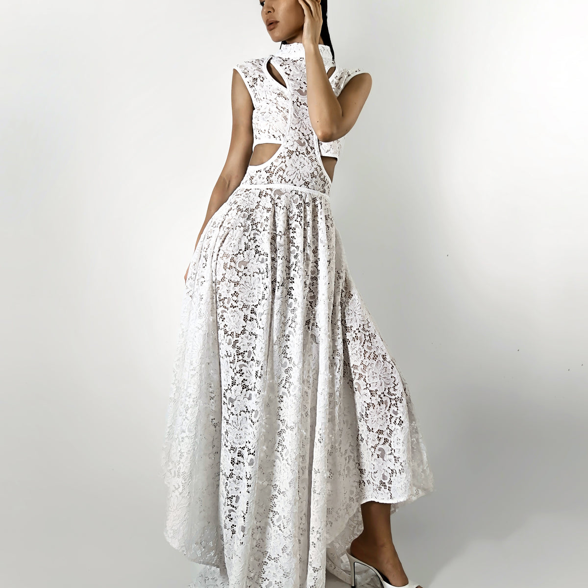 adeline lace maxi dress Adeline Sheer Lace Maxi Dress